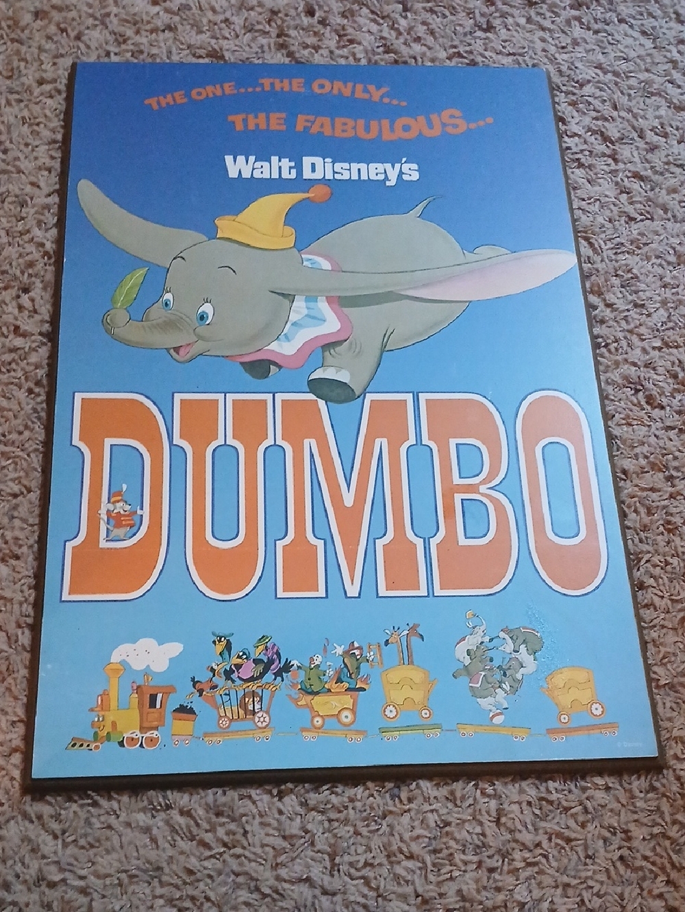 Disney Dumbo Wall Art in Blue and Orange